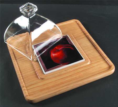 Fruit Gallery Cheese and Cracker Set with Dome