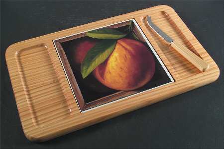 Fruit Gallery 2 Piece Cheese Dish and Knife Set