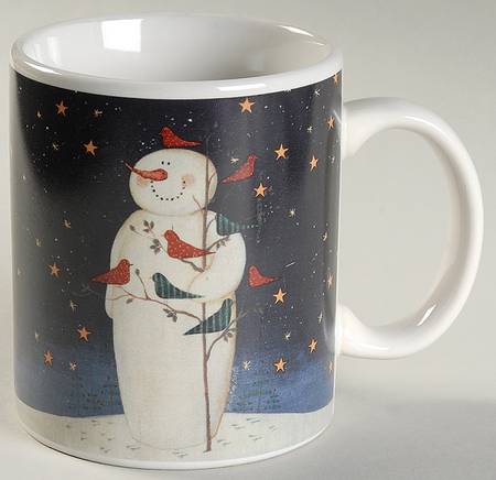Twilight Snowman (Gold Stars) Mug