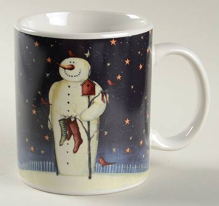Twilight Snowman (Gold Stars) Mug