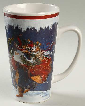 Windswept Santa Latte Mug
