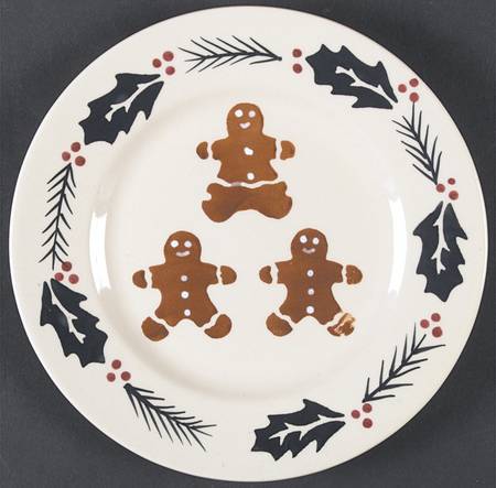 Gingerbread Men Salad Plate