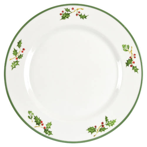 Holiday Celebrations (Green Trim) Accent Dinner Plate by Christopher Radko