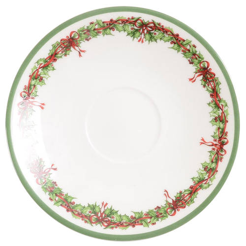 Holiday Celebrations (Green Trim) Saucer