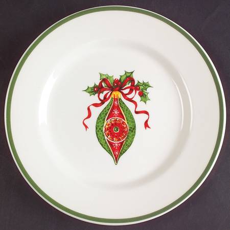 Holiday Celebrations (Green Trim) Salad Plate