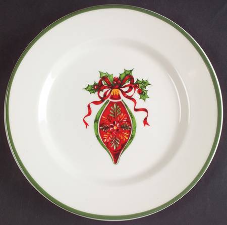 Holiday Celebrations (Green Trim) Salad Plate