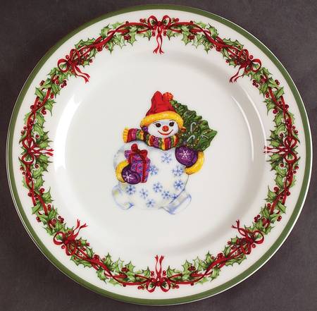 Holiday Celebrations (Green Trim) Salad Plate
