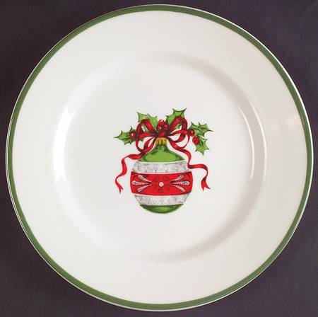 Holiday Celebrations (Green Trim) Salad Plate