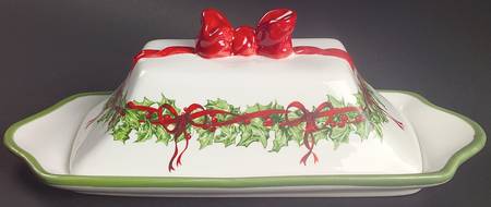 Holiday Celebrations (Green Trim) 1/4 Lb Covered Butter