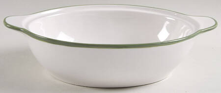 Holiday Celebrations (Green Trim) 1.5 Quart Oval Covered Casserole No Lid