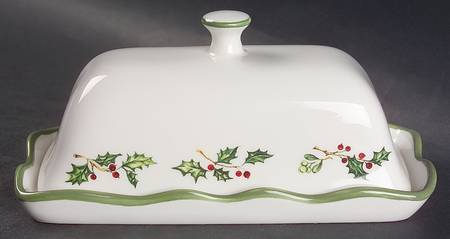 Holiday Celebrations (Green Trim) 1/4 Lb Covered Butter