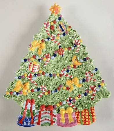 Holiday Celebrations (Green Trim) 13" Cookie Platter
