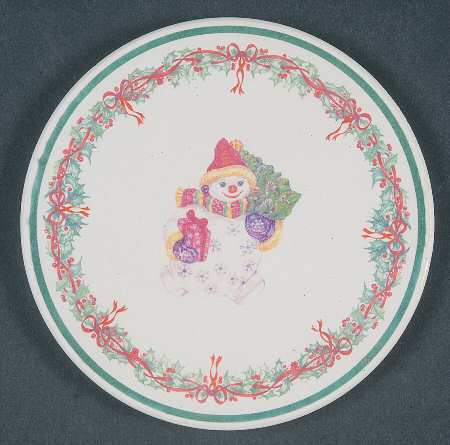 Holiday Celebrations (Green Trim) Cork Back Round Coaster