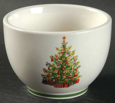 Holiday Celebrations (Green Trim) Sugar Bowl No Lid