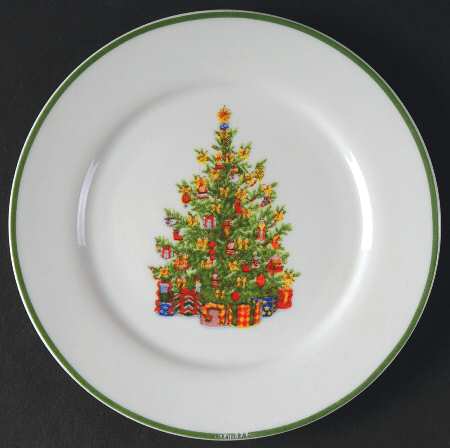 Holiday Celebrations (Green Trim) Appetizer Plate