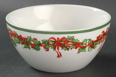 Holiday Celebrations (Green Trim) Soup/Cereal Bowl