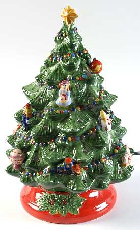 Holiday Celebrations (Green Trim) 2 Pc Lighted Christmas Tree