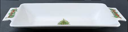 Holiday Celebrations (Green Trim) 16" Melamine Sandwich Tray