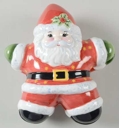 Holiday Celebrations (Green Trim) Figural Candy Box & Lid
