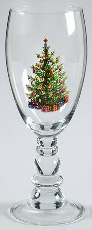 Holiday Celebrations (Green Trim) Glassware Champagne Flute