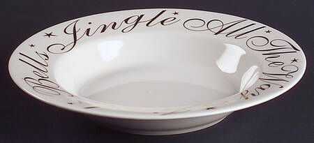 HOLIDAY GREETINGS Rim Soup Bowl