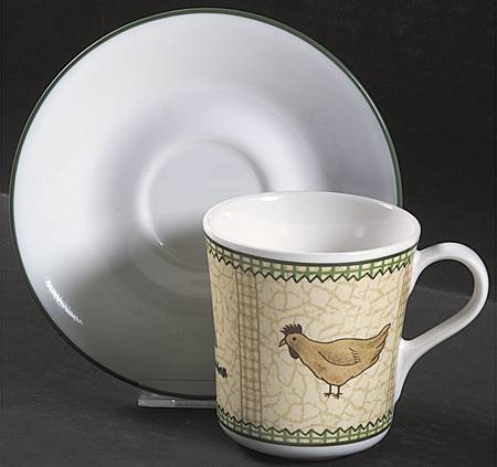 Windsor Farm Flat Cup & Saucer Set