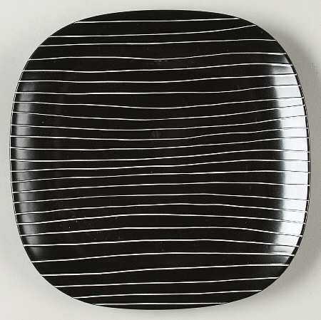 Graffiti Charcoal Salad Plate