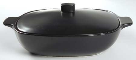 Graffiti Charcoal 1 Qt Square Covered Casserole wih Ceramic Lid
