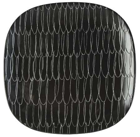 Graffiti Charcoal Salad Plate