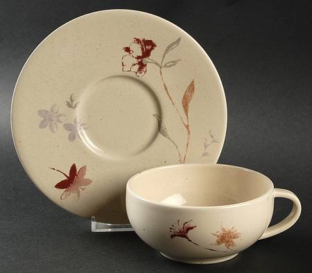 Nightblooms Flat Cup & Saucer Set