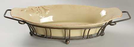Madeira Harvest (Dijon Gold) 16" Augratin & Metal Stand