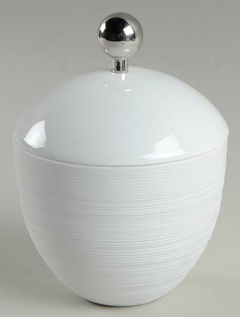 Hemisphere White Sugar Bowl & Lid