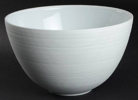 Hemisphere White 8" Salad Serving Bowl