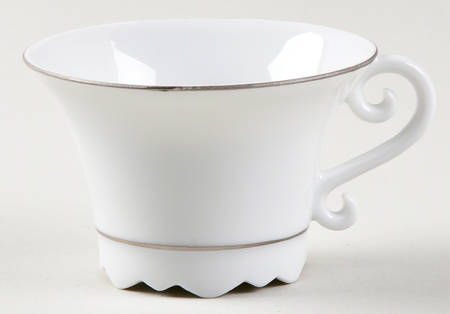 Samoa Platinum (Platinum Trim and Verge) Flat Demitasse Cup