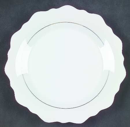 Samoa Platinum (Platinum Trim and Verge) Salad/Dessert Plate