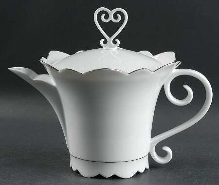 Samoa Platinum (Platinum Trim and Verge) Tea/Coffee Pot & Lid