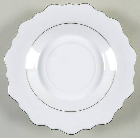 Samoa Platinum (Platinum Trim and Verge) Underplate for Open Sauce Boat