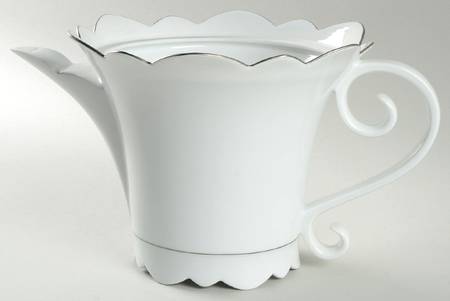 Samoa Platinum (Platinum Trim and Verge) Tea/Coffee Pot No Lid