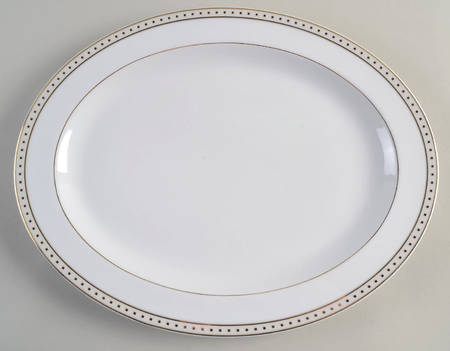 Babylone Ivory 15" Oval Serving Platter