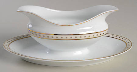 Babylone Ivory Gravy Boat with Attached Underplate