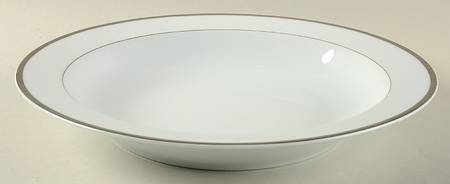 Metropolis Grey (Metallic) 11" Shallow Round Bowl