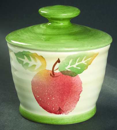 Apple Sugar Bowl & Lid