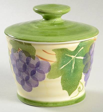 Grapes Sugar Bowl & Lid