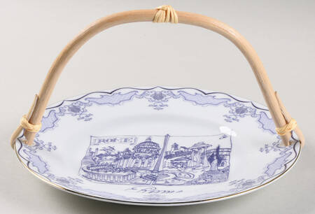 Carteles Postales 5 3/8"-5 5/8" Bamboo Handled Serving Plate  HC
