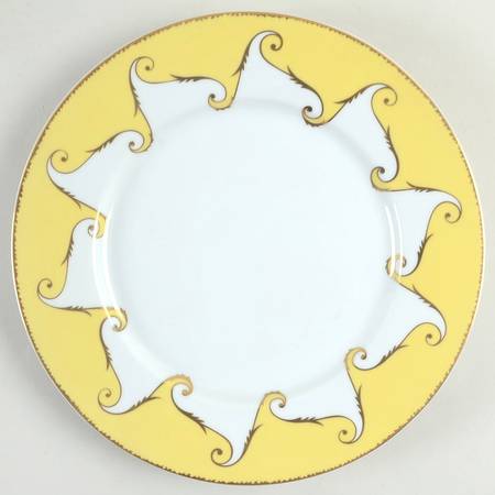 Follement (Gold Trim) Dinner Plate