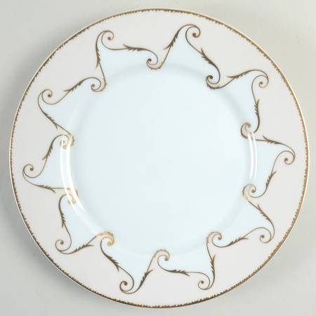 Follement (Gold Trim) Dinner Plate