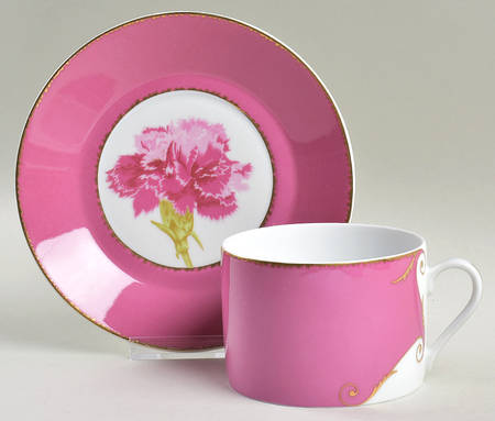 Follement (Gold Trim) Breakfast Cup & Saucer Set