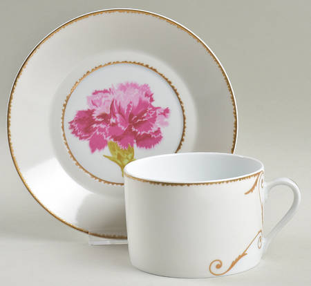 Follement (Gold Trim) Breakfast Cup & Saucer Set