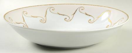 Follement (Gold Trim) 11" Round Serving Bowl