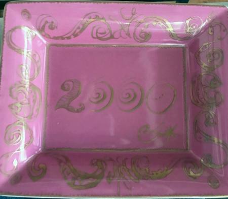 Follement (Gold Trim) 8" Square Tray